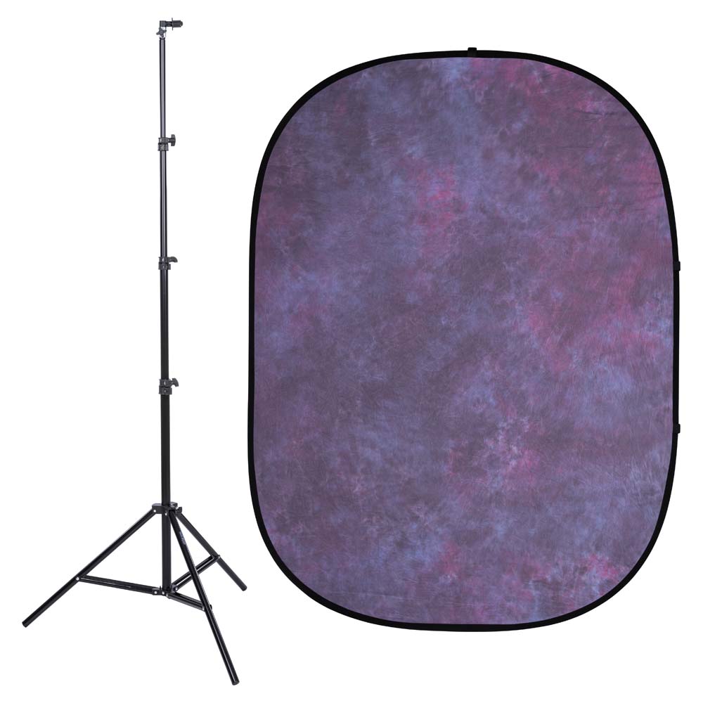 Studio Essentials Pop-Up Background Kit – Pink and Gray Muslin photo